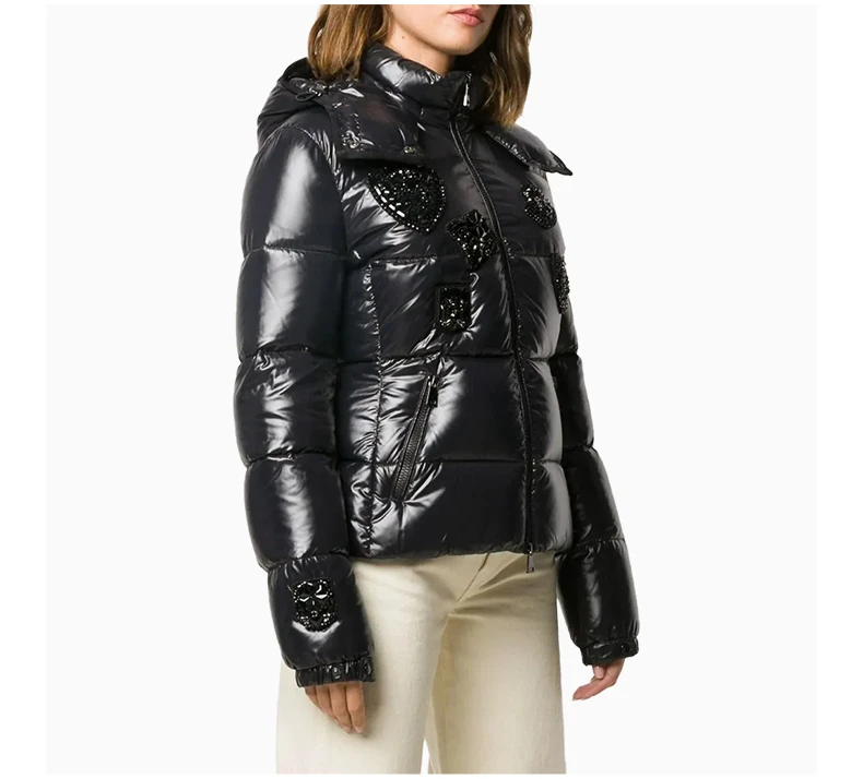 商品[国内直发] Moncler|MONCLER 黑色女士羽绒服 1A51A20-C0064-999,价格¥17448,第4张图片详细描述