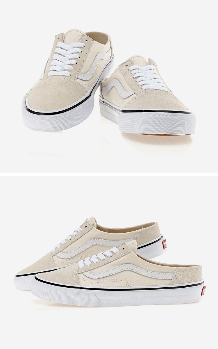 商品Vans|【韩国直邮|包邮包税】万斯OLD SKOOL MULE  运动鞋 无带 半拖  VN0A3MUSFRL CLASSIC WHITE/TRUE WHITE,价格¥281,第2张图片详细描述