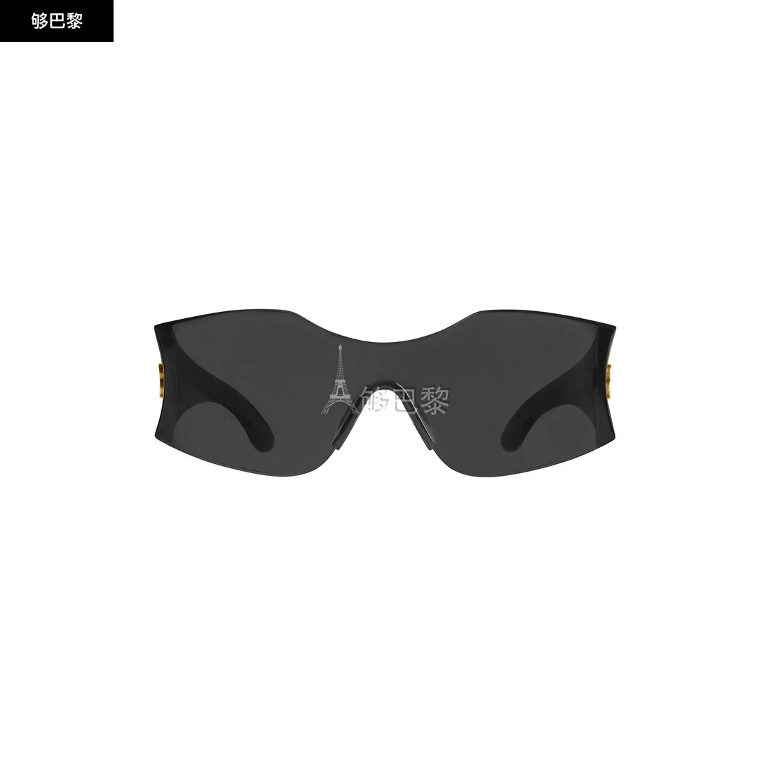 商品Balenciaga|【预售】 巴黎世家 25春夏 男士 太阳眼镜 Hourglass Mask Sunglasses in Black 751439T00031000 ,价格¥5000,第2张图片详细描述