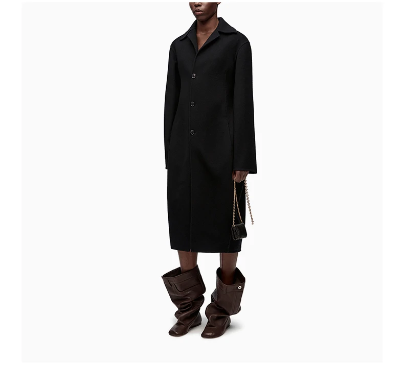 商品[国内直发] Loewe|LOEWE 黑色女士大衣 S540Y01X86-1100,价格¥14131,第7张图片详细描述