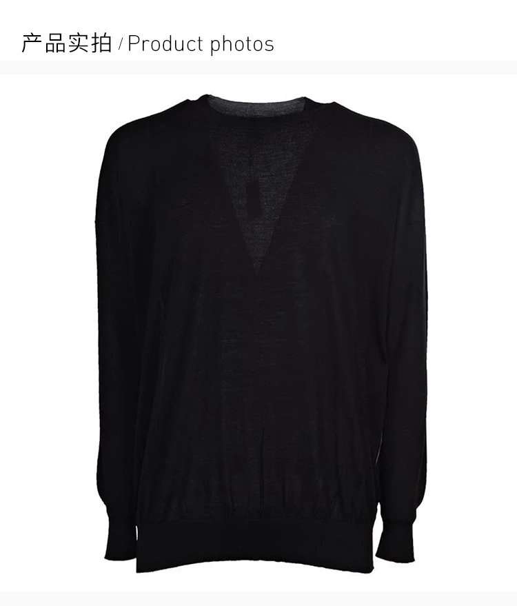 商品Loewe|LOEWE 男士黑色羊毛针织衫毛衣 H3109240CO-1114,价格¥2063,第2张图片详细描述