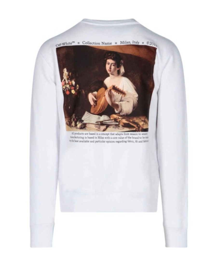 商品Off-White|男印花图案长袖卫衣白OMBA025F21FLE008-0184（澳门仓发货）,价格¥3170,第1张图片详细描述