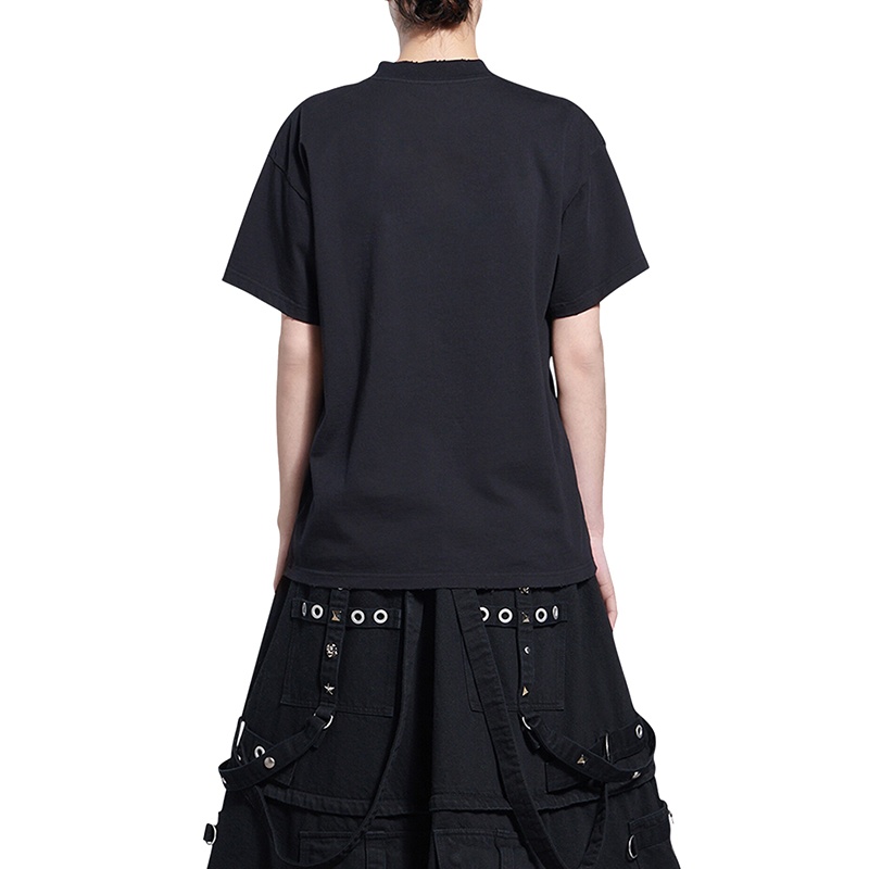 商品Balenciaga|Balenciaga/巴黎世家  SLIME FIT系列  女士黑色棉质短袖T恤,价格¥4199,第4张图片详细描述