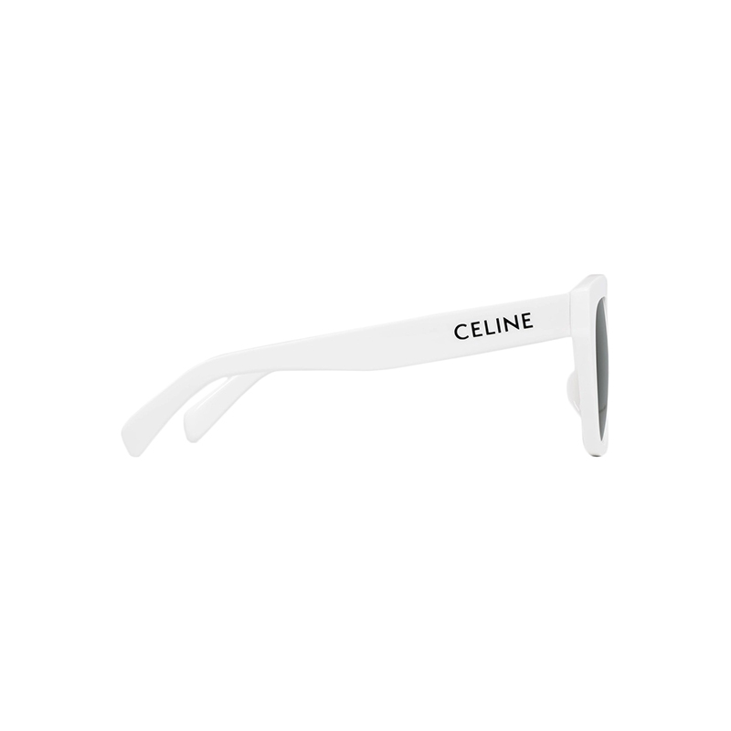 商品Celine|赛琳 23年新款 MONOCHROMS 03系列 女士烟灰色镜片白色醋酸酯镜框正方形太阳眼镜墨镜（附赠斜跨眼镜包）,价格¥1790,第4张图片详细描述