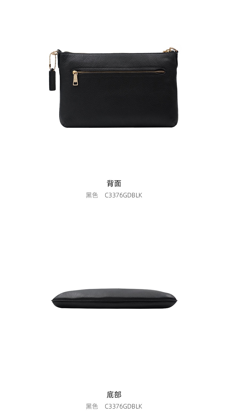 商品Coach|COACH 款女士皮质单肩斜挎包 C3376GDBLK 送女友,价格¥1453,第5张图片详细描述