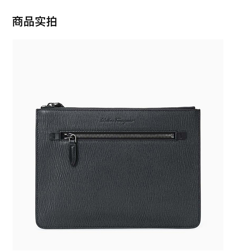 商品[国内直发] Salvatore Ferragamo|SALVATORE FERRAGAMO 男士灰色牛皮旅行证件夹 24-0479-670629,价格¥2289,第2张图片详细描述