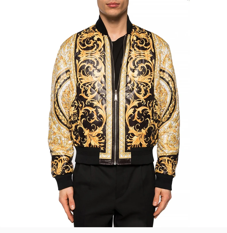 商品[国内直发] Versace|VERSACE 金色男士夹克 A85206-A232629-A4008,价格¥11387,第5张图片详细描述