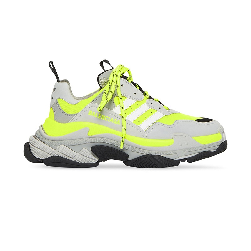商品Balenciaga|巴黎世家23新款 TRIPLE S男荧光黄聚酯运动鞋,价格¥7894,第3张图片详细描述