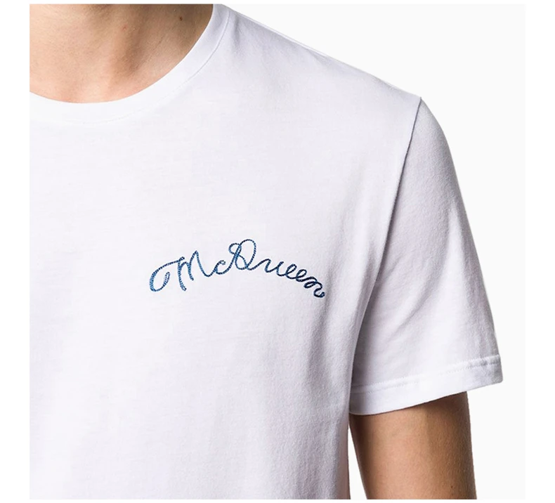 商品Alexander McQueen|ALEXANDER MCQUEEN 白色男士T恤 609584-QOZB3-0900,价格¥1055,第8张图片详细描述