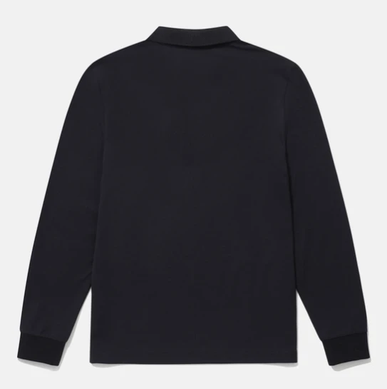 商品DESCENTE|【享贝家】（国内现货-QD）迪桑特 休闲宽松Polo领长袖上衣 男女同款 SP123UPL21-BLK,价格¥477,第2张图片详细描述