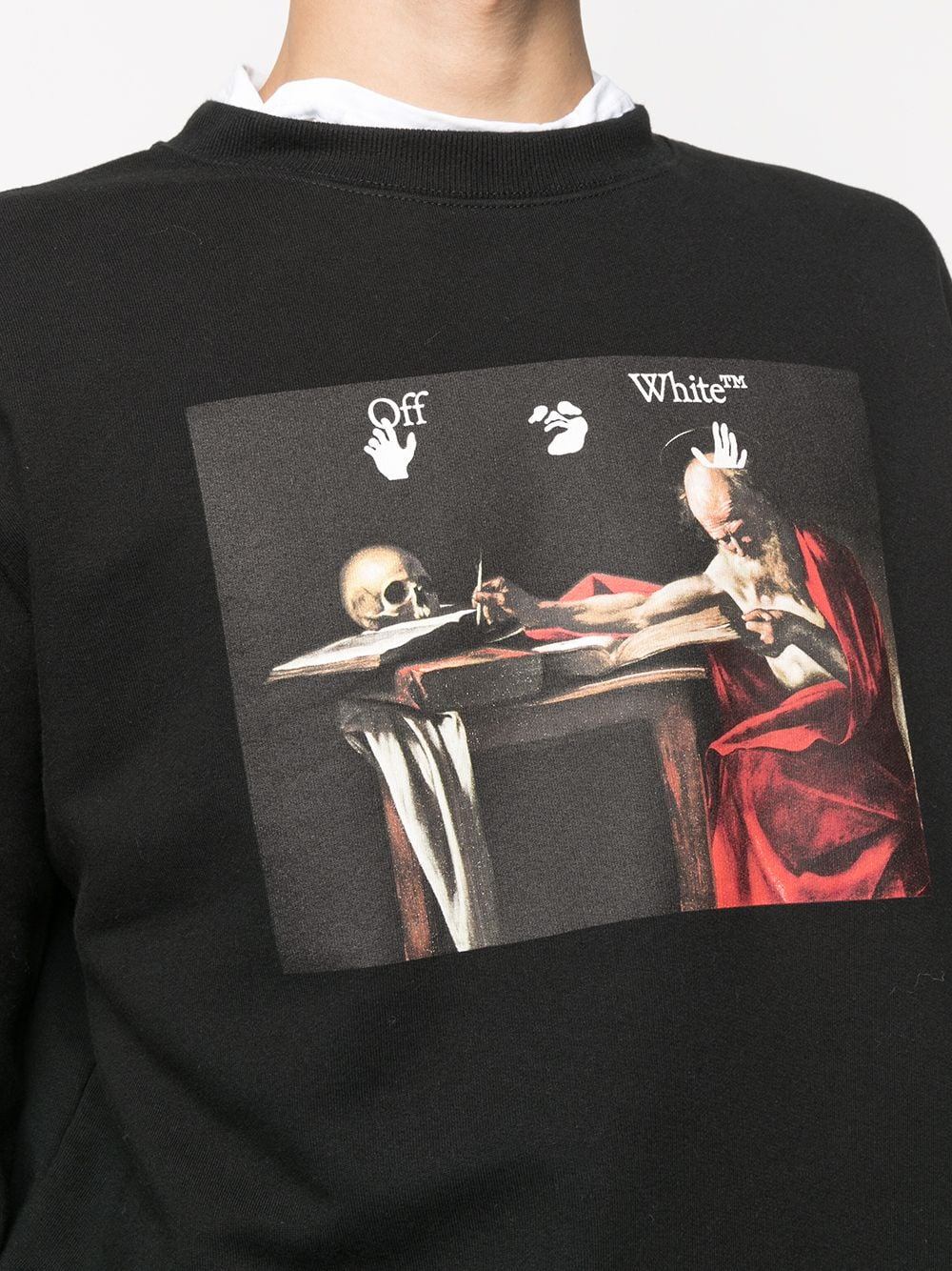 商品Off-White|男士黑色棉质油画印花长袖OMBA025R21FLE005-1025（澳门仓发货）,价格¥2956,第4张图片详细描述