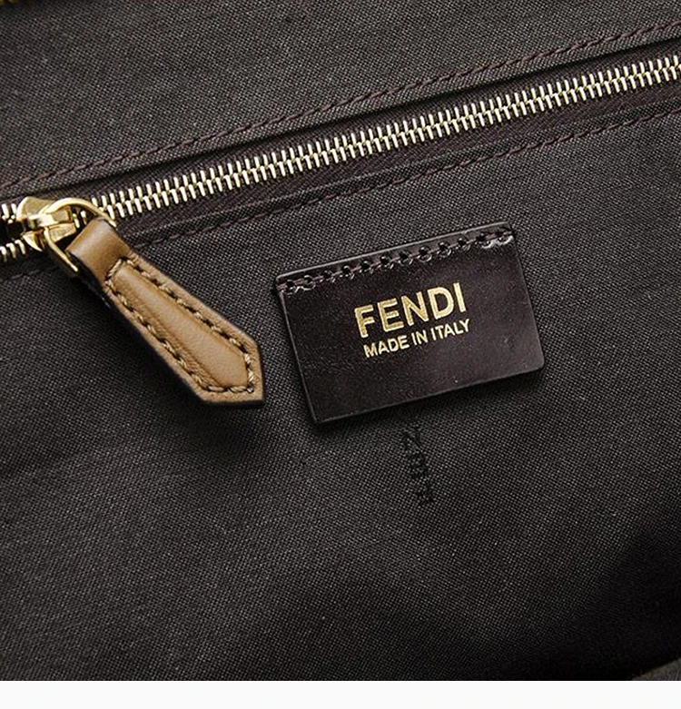 商品Fendi|Fendi 芬迪 黑棕拼色女士单肩手提包 8BH185-Q0Z-F0E6U,价格¥4671,第8张图片详细描述