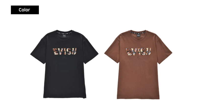 商品Evisu|【享贝家】（国内现货-QD）Evisu 福神 刺绣彩色logo印花运动休闲短袖T恤 男女同款 黑色 ET3UTS704BK,价格¥217,第1张图片详细描述