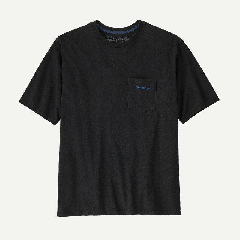 商品Patagonia|PATAGONIA 男士墨黑色棉/涤纶短袖T恤,价格¥446,第3张图片详细描述