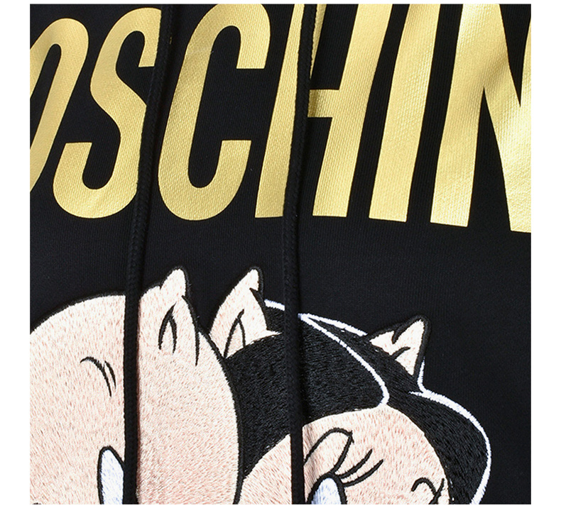 商品Moschino|Moschino 莫斯奇诺 黑色中国新年小猪卫衣 D1A1779-1027-1555,价格¥2650,第9张图片详细描述