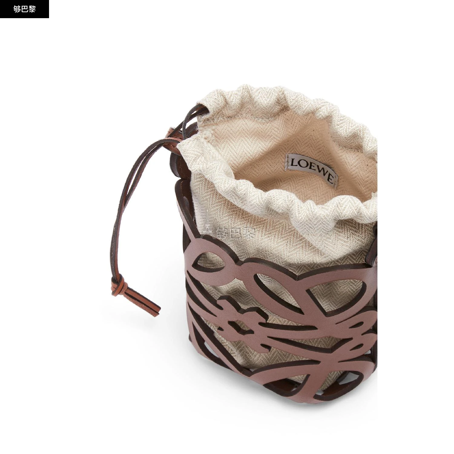商品Loewe|【预售】 罗意威 25春夏 女士 收纳包 Anagram cut-out pocket in classic calfskin and canvas C922Y62X07-3892 ,价格¥7721,第3张图片详细描述