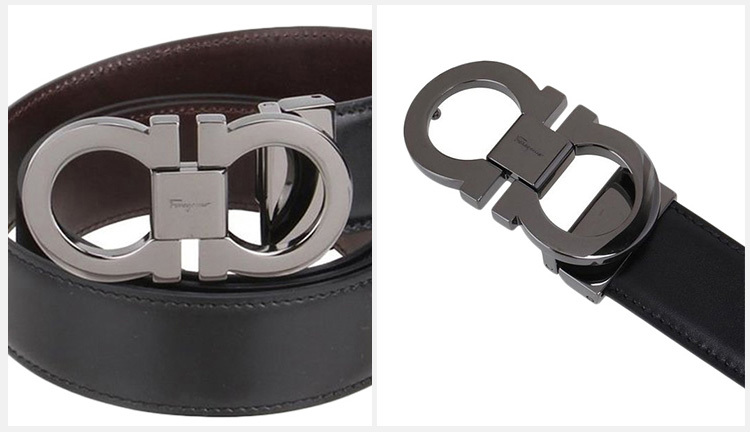 商品Salvatore Ferragamo|Salvatore Ferragamo 菲拉格慕 Gancio系列男士黑色皮革腰带 67-9535-0644557【包装随机,部分无包装盒】,价格¥2665,第8张图片详细描述