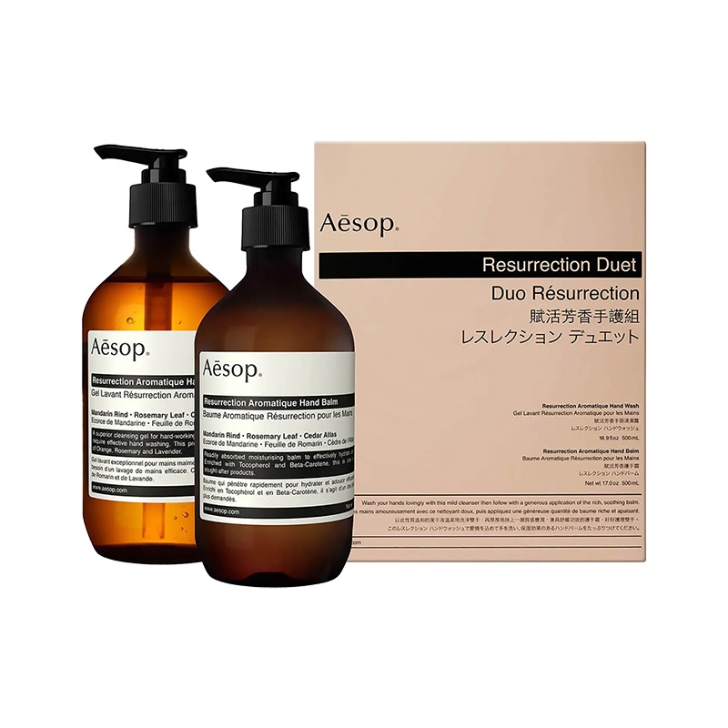 商品Aesop|伊索赋活芳香套装 洗手液500ml+护手霜500ml,价格¥864,第2张图片详细描述