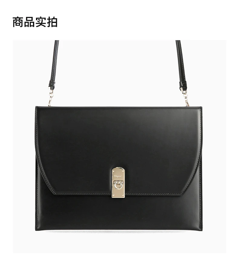 商品Salvatore Ferragamo|SALVATORE FERRAGAMO 黑色女士单肩包 22-D785-726172,价格¥3667,第4张图片详细描述