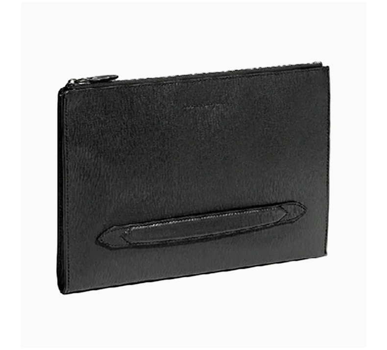 商品Salvatore Ferragamo|SALVATORE FERRAGAMO 男士黑色签名皮革文件包 24-0480-723517,价格¥2948,第5张图片详细描述
