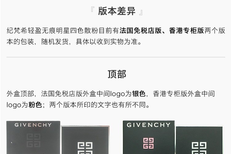 商品Givenchy|GIVENCHY/纪梵希 四宫格蜜粉3号色 12g,价格¥403,第15张图片详细描述