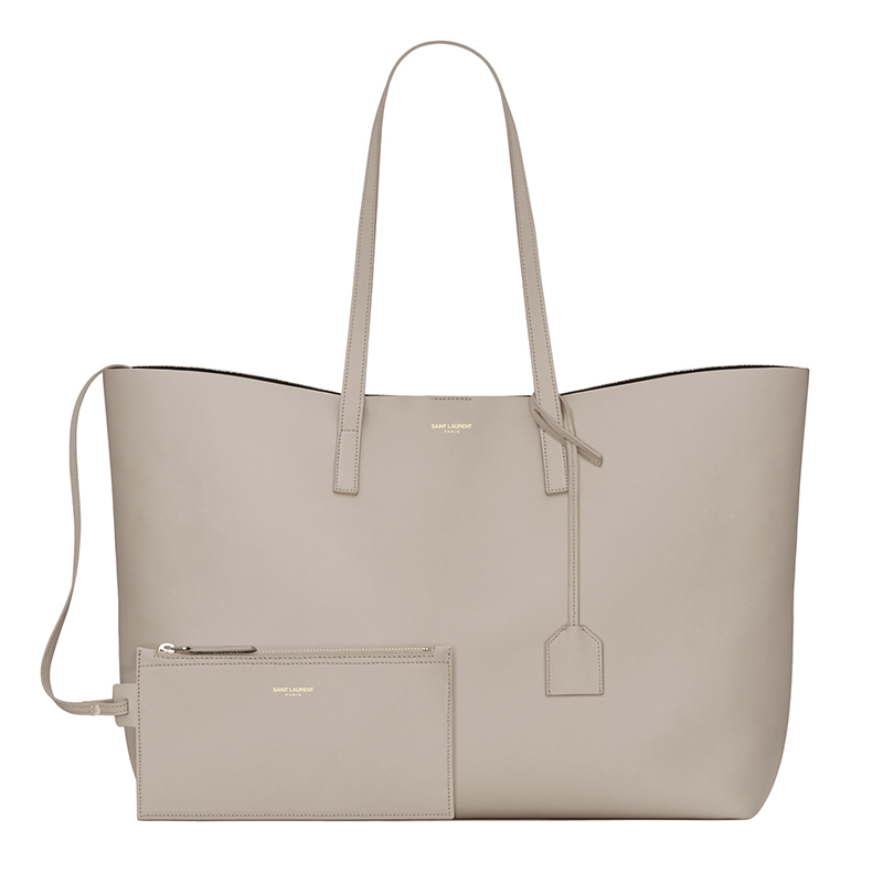 商品Yves Saint Laurent|SAINT LAURENT PARIS/圣罗兰 YSL 初春新款 E/W系列 女士滑面小牛皮购物单肩斜挎手提包,价格¥9633,第3张图片详细描述