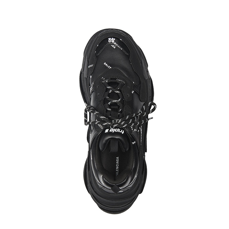 商品Balenciaga|巴黎世家  男士黑色ALLOVER标志TRIPLE S休闲运动鞋 536737W2FA11090,价格¥7203,第7张图片详细描述