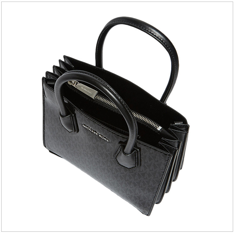 商品Michael Kors|Michael Kors 迈克高仕 女士深灰色PVC单肩包斜挎包 30H8SM9T3B-BLACKSILVER,价格¥820,第11张图片详细描述