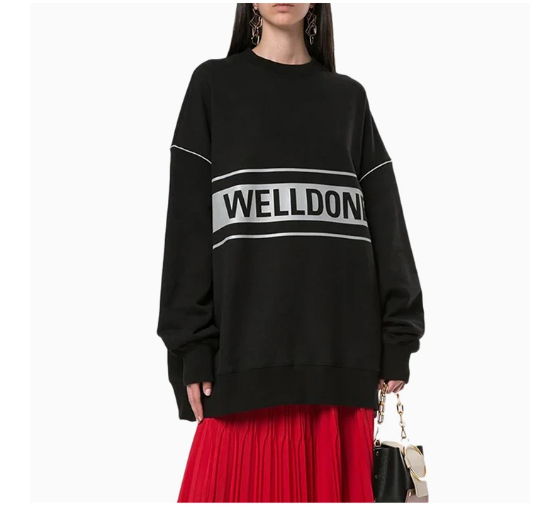 商品We11done|WE11DONE 黑色女士卫衣/帽衫 WD-SS5-19-048-BK,价格¥1438,第5张图片详细描述