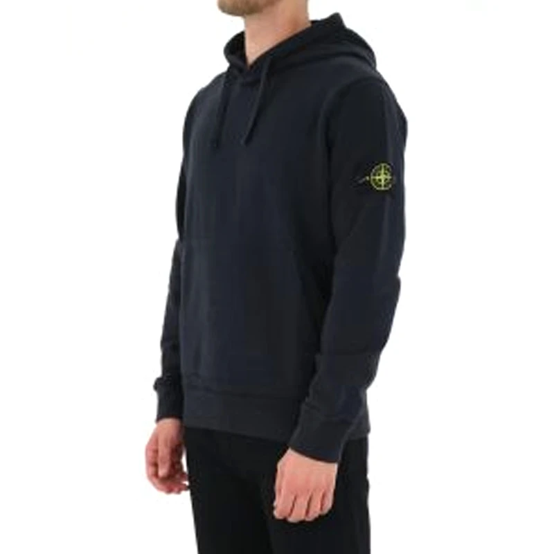 商品Stone Island|STONE ISLAND 男士深蓝色棉质连帽卫衣 751564120-V0020,价格¥1658,第3张图片详细描述