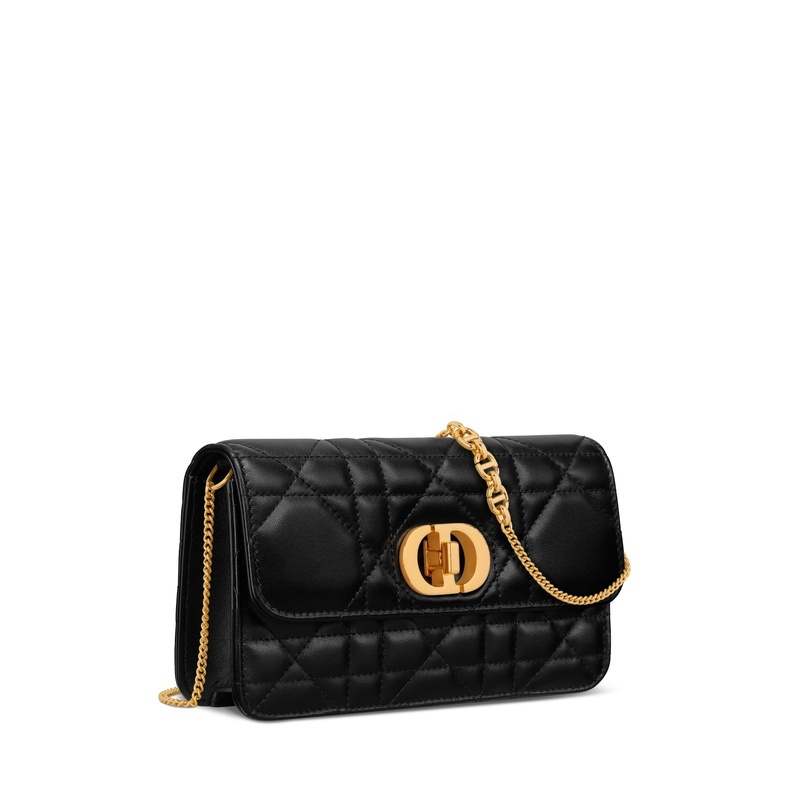 商品Dior|迪奥Caro系列女士黑色羊皮单肩包 S5225UDAX_M900,价格¥16392,第8张图片详细描述
