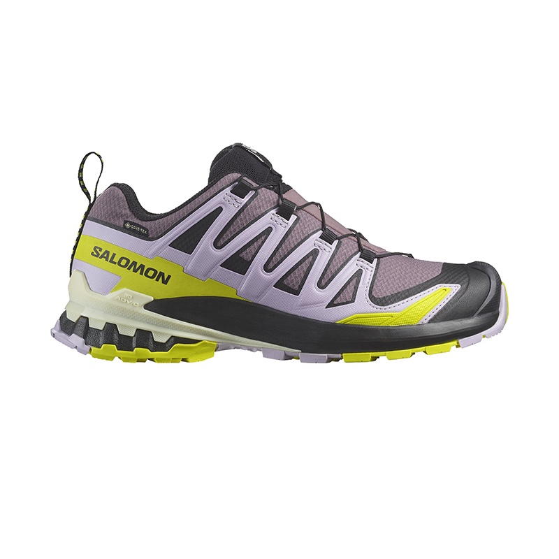 商品Salomon|SALOMON 24新款 XP3VGT系列女士紫黄色黑色纺织耐用越野跑鞋,价格¥1360,第4张图片详细描述