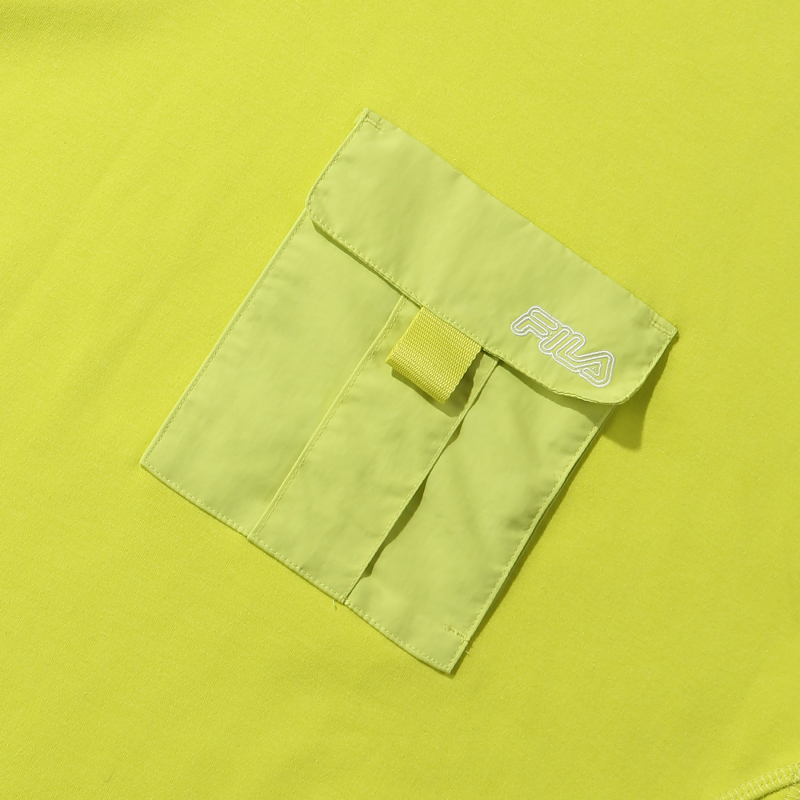 商品Fila|【享贝家】FILA圆领梭织口袋卫衣运动衣浅黄色/黑色FS2POD3124X（特价活动款）,价格¥177,第11张图片详细描述