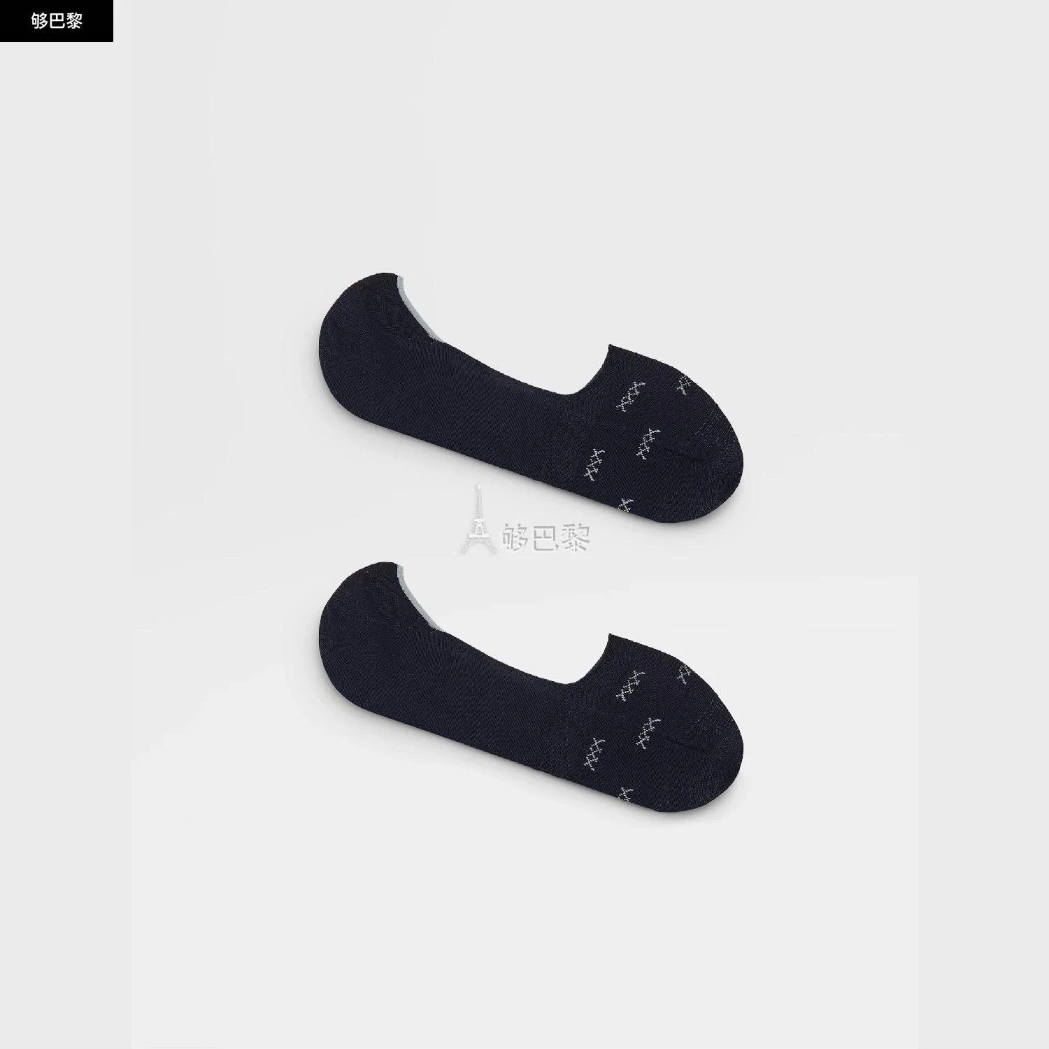 商品Zegna|包邮包税【预售7天发货】 ZEGNA杰尼亚 23秋冬 男士 袜子 Navy Blue Iconic Triple X Sockless Socks N5V04-554-409,价格¥468,第6张图片详细描述