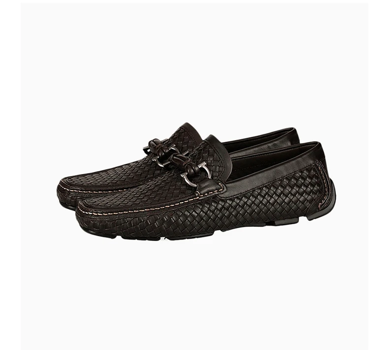 商品Salvatore Ferragamo|SALVATORE FERRAGAMO 深棕色男士驾车鞋 0570447-P-C-CAFF,价格¥3019,第6张图片详细描述