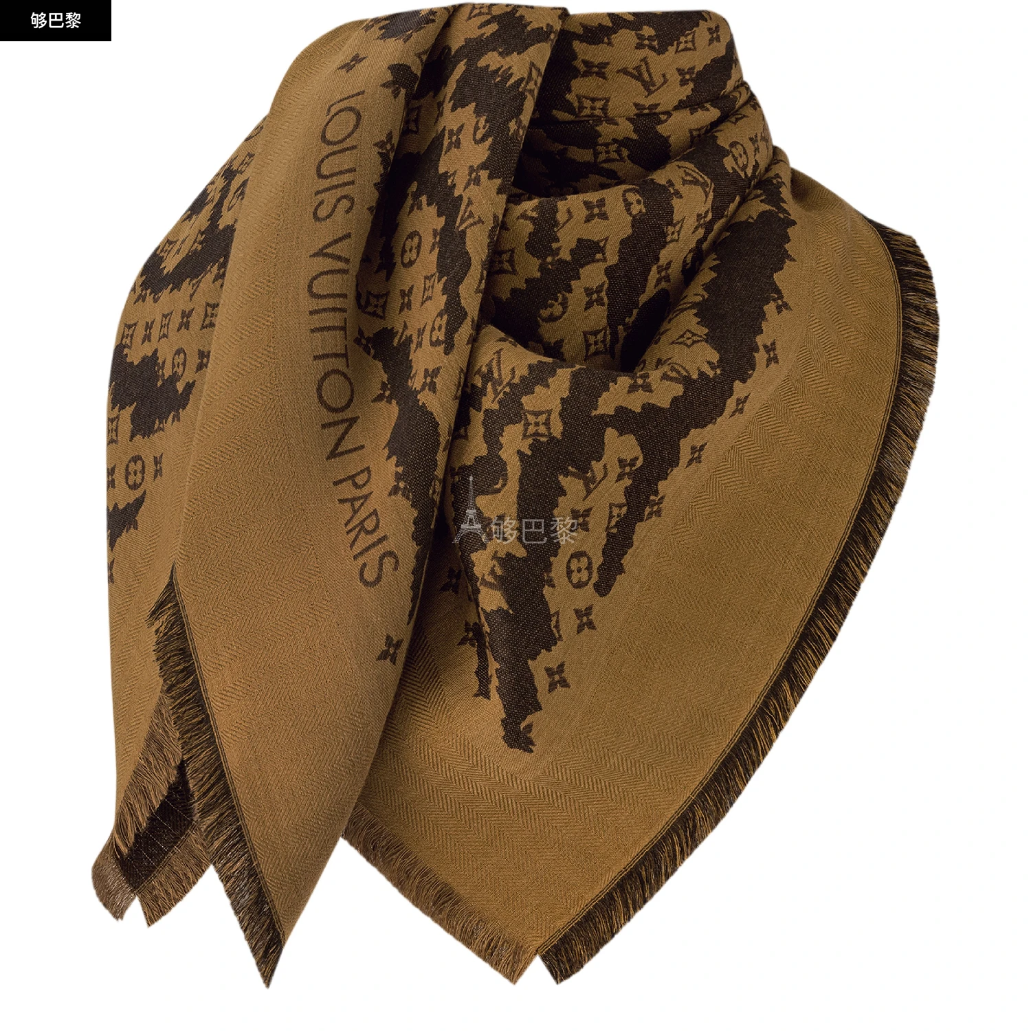 商品Louis Vuitton|【预售】 女士 丝巾 Tigergram 披肩  M79070/Camel LVUM63YGBEI,价格¥5289,第3张图片详细描述
