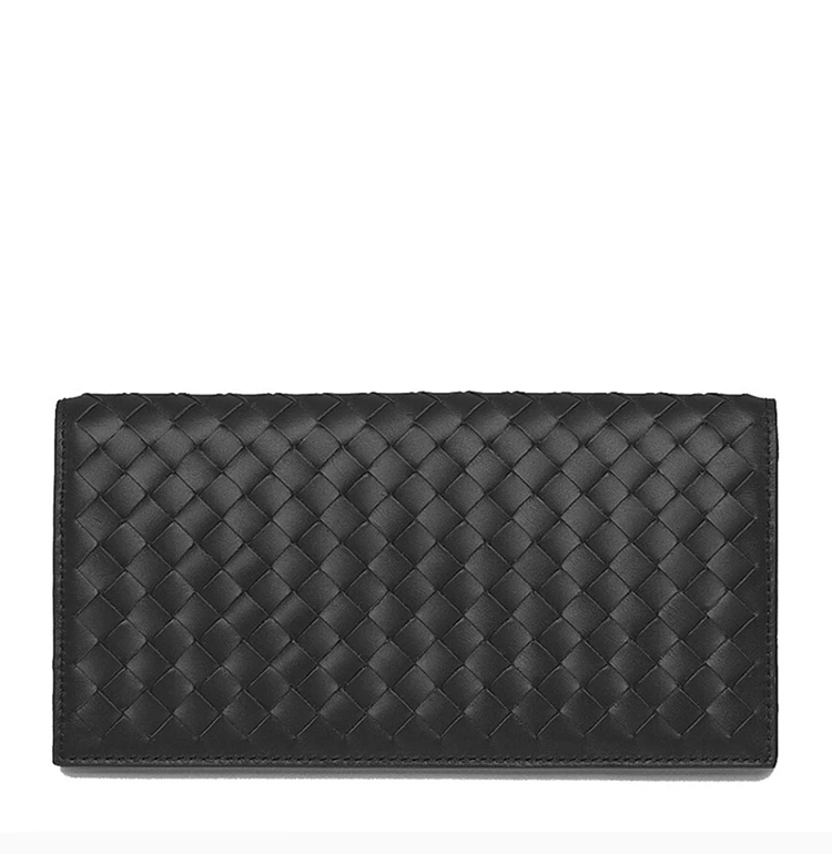 商品[国内直发] Bottega Veneta|Bottega Veneta 葆蝶家 男士皮革编织长款折叠钱夹钱包 356011-V4651-1000,价格¥4640,第5张图片详细描述