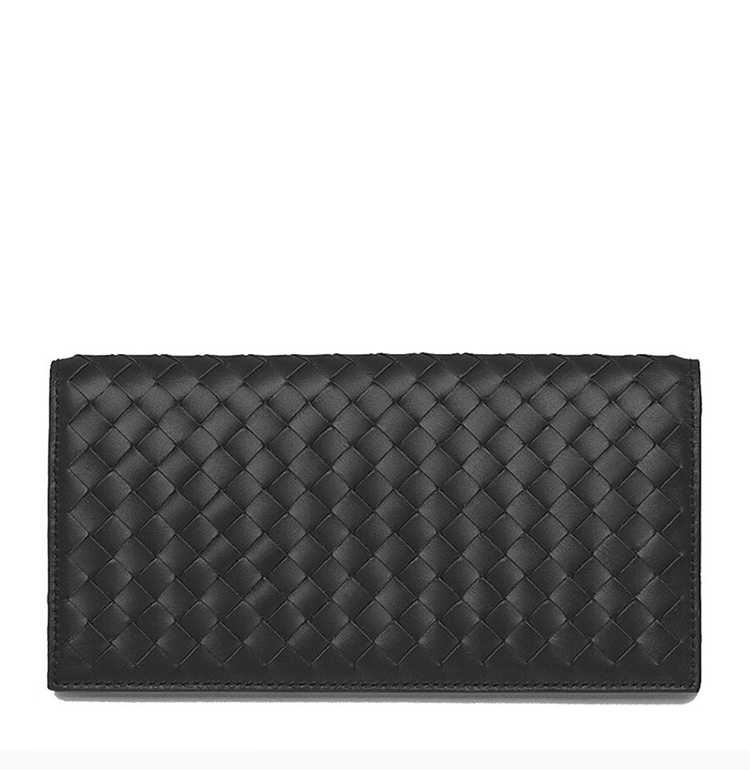 商品[国内直发] Bottega Veneta|Bottega Veneta 葆蝶家 男士皮革编织长款折叠钱夹钱包 356011-V4651-1000,价格¥4336,第5张图片详细描述