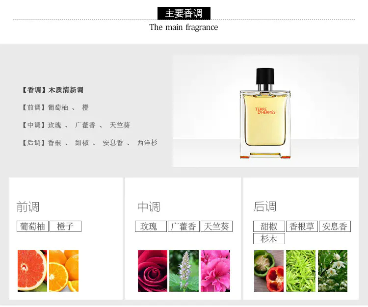 商品Hermes|爱马仕Hermes大地男士中性香水淡香水30ml/50ml/100ml【香港直邮】,价格¥340,第3张图片详细描述