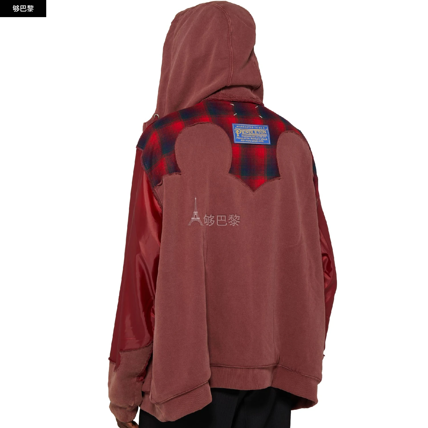 商品MAISON MARGIELA|【预售】 男士 卫衣 Pendleton 抵肩连帽衫  MMM4GM86RED,价格¥15775,第4张图片详细描述