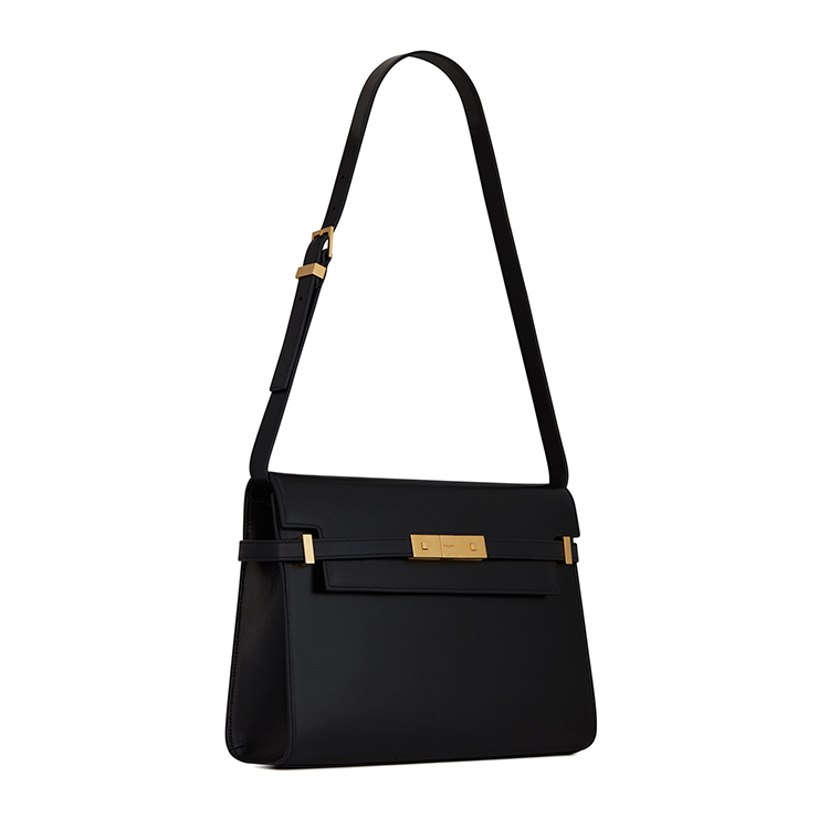 商品Yves Saint Laurent|SAINT LAURENT PARIS/圣罗兰 YSL MANHATTAN系列 女士黑色小牛皮可调节可拆卸肩带单肩斜挎手提包5792710SX0W1000,价格¥20003,第4张图片详细描述