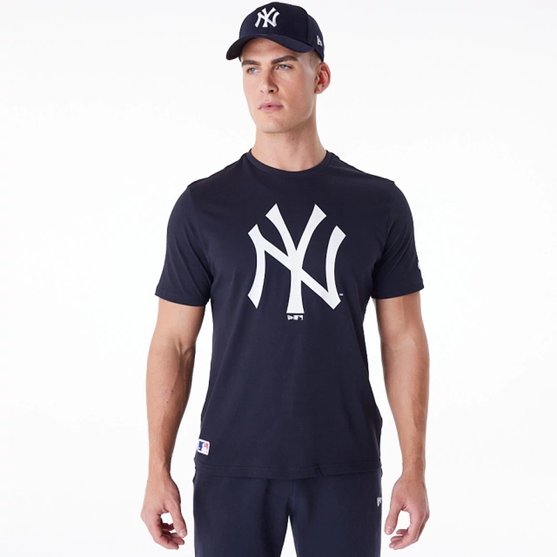 商品New Era|NEW ERA 男士黑色棉短袖T恤,价格¥199,第4张图片详细描述