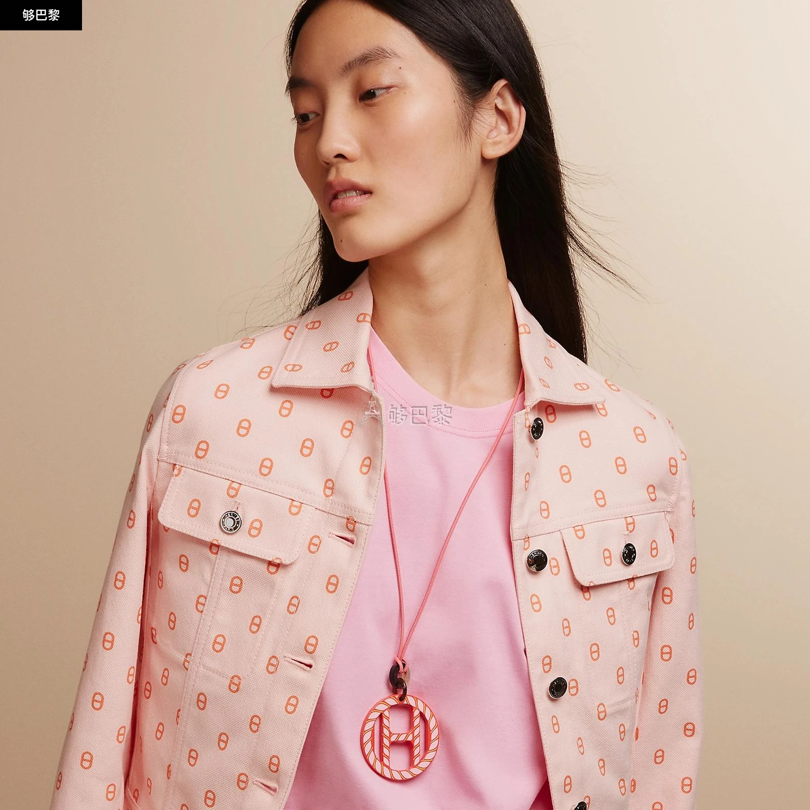 商品Hermes|【预售】 爱马仕 24秋冬 女士 吊坠 Pendentif H Equipe Nautique H000008FLF2,价格¥3909,第4张图片详细描述