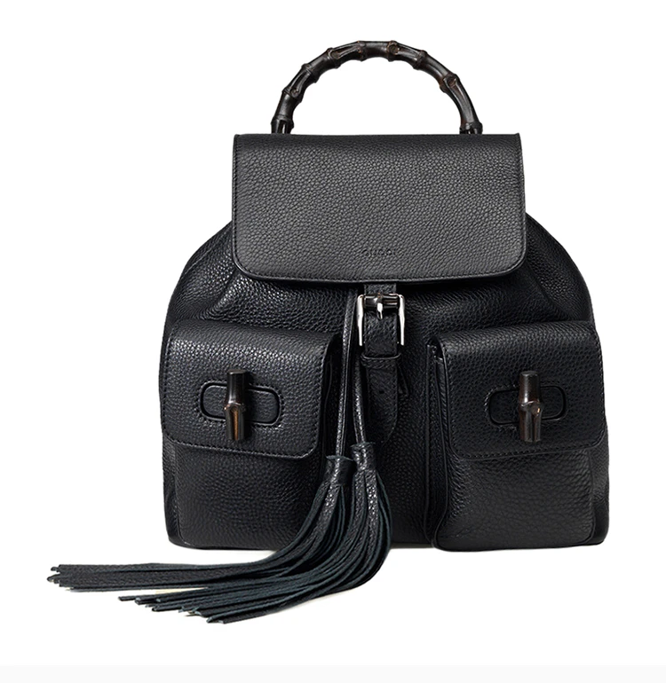 商品[国内直发] Gucci|GUCCI 古驰 女士黑色牛皮双肩背包 370833-A7M0N-1000,价格¥13205,第4张图片详细描述