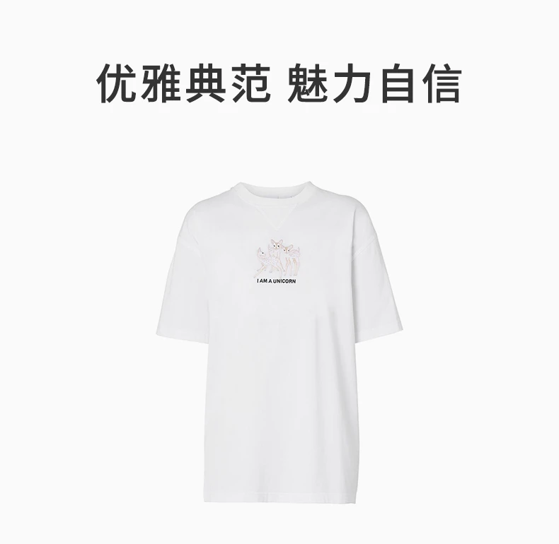 商品[国内直发] Burberry|BURBERRY 女士白色T恤 8042984,价格¥3474,第1张图片详细描述