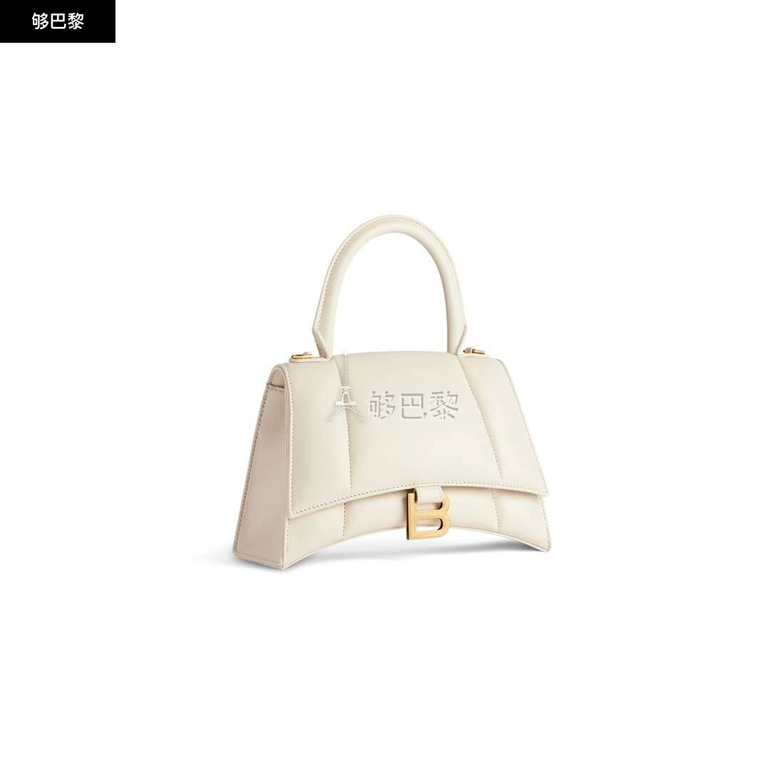 商品Balenciaga|【预售】 巴黎世家 24秋冬 女士 单肩包 Women's Hourglass Small Handbag in Light Beige 5935462AATJ9224,价格¥19292,第4张图片详细描述