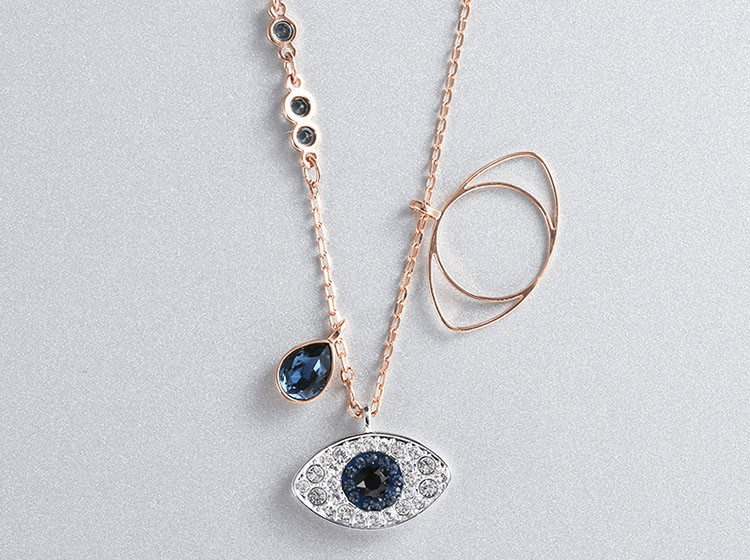 商品Swarovski|SWAROVSKI 施华洛世奇 恶魔之眼项链锁骨链 女吊坠生日礼物女生5172560 ,��价格¥584,第5张图片详细描述