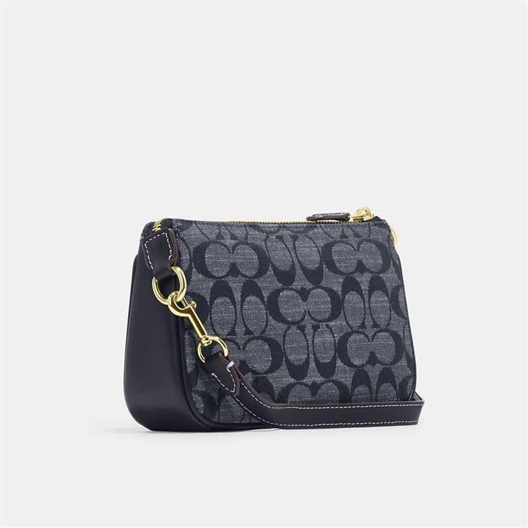 商品[国内直发] Coach|COACH 女士NOLITA19号手拿包香布雷平纹 CH149IMDEI 送礼好物,价格¥1225,第4张图片详细描述