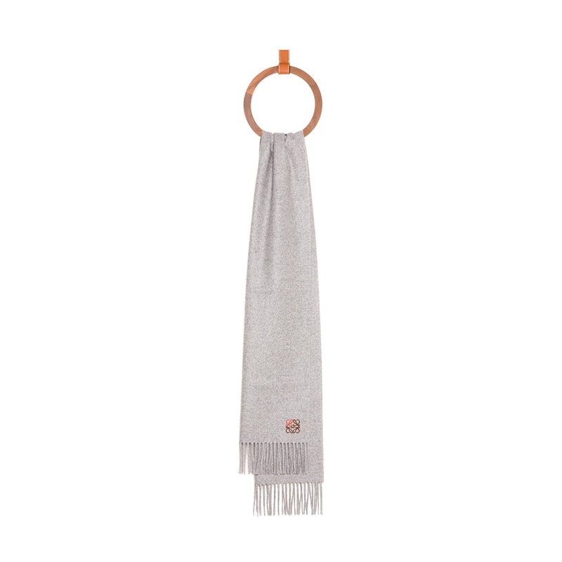 商品Loewe|罗意威23新款 男女通用羊绒标志刺绣流苏围巾,价格¥3581,第3张图片详细描述