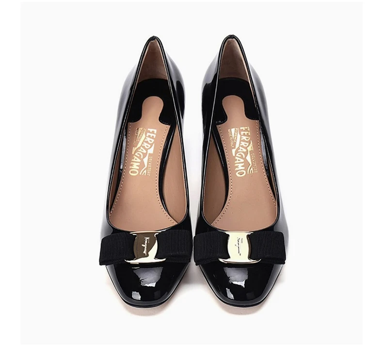 商品[国内直发] Salvatore Ferragamo|SALVATORE FERRAGAMO 黑色女士高跟鞋 0685230,价格¥4200,第7张图片详细描述